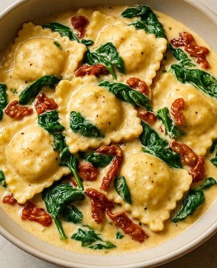 Creamy Tuscan Ravioli