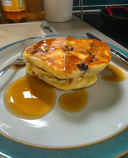 Blueberry Protein Pancakes