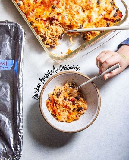 Freezer Meal - Chicken Enchilada Casserole