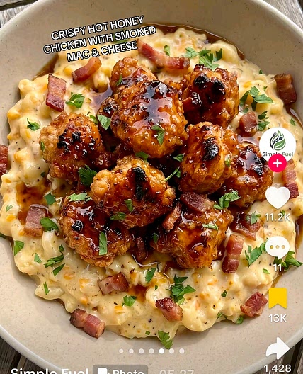 Crispy Hot Honey Chicken with Smoked Mac & Cheese
