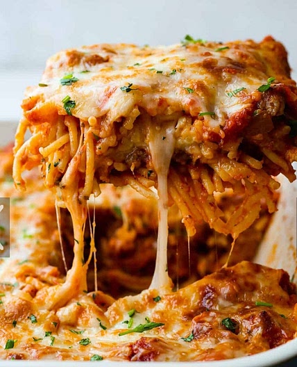 Creamy Mediterranean Million Dollar Spaghetti for 2