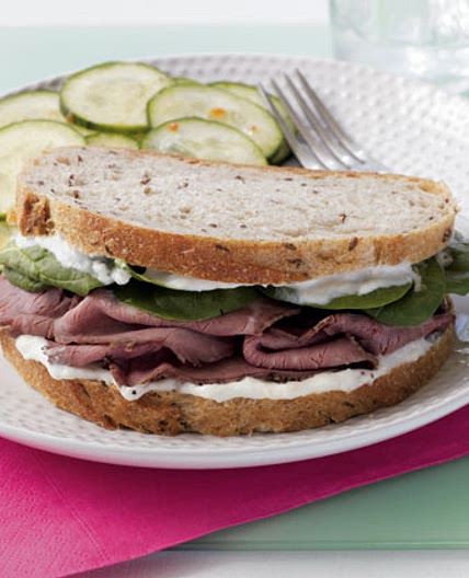 DENNIS' LOW CAL ROAST BEEF SANDWICH WITH HORSERADISH SAUCE - Dennis' Horseradish