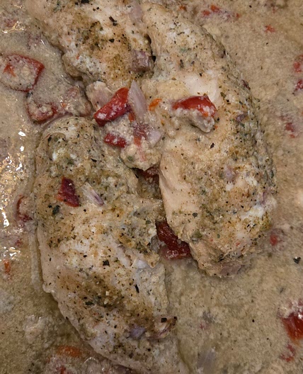 Chicken & Rice with Cottage Cheese Sauce