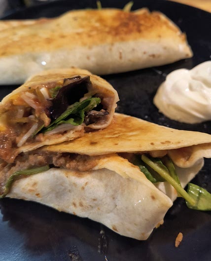 5-Minute Bean & Cheese Crispy Wrap