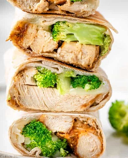 Grilled Chicken Broccoli Wraps