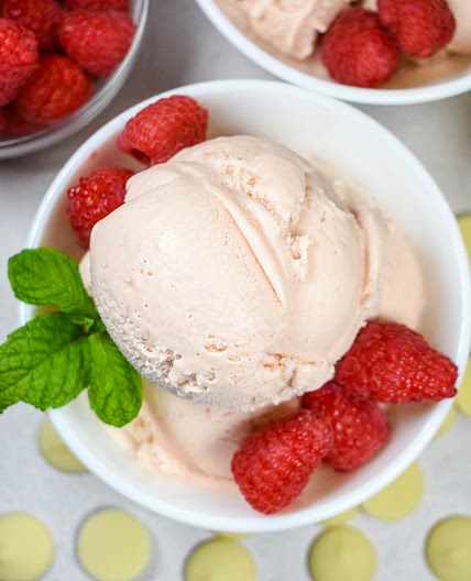 Raspberry White Chocolate Ice Cream