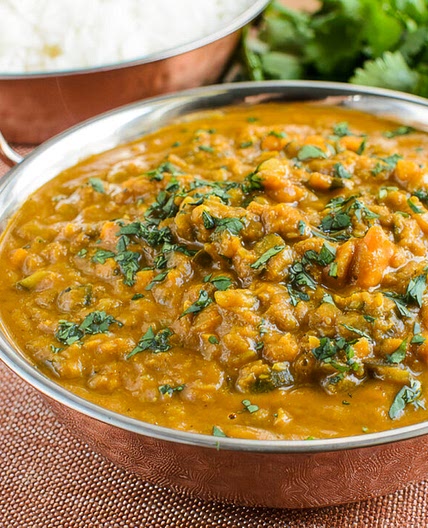 Aubergine, Courgette, Sweet Potato and Lentil Curry
