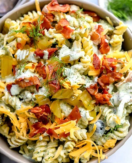 Dill Pickle Pasta Salad