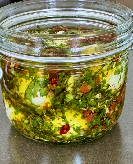 Marinated mini Mozzarella balls