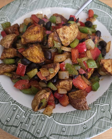 Peppers & Black Bean Morning Hash