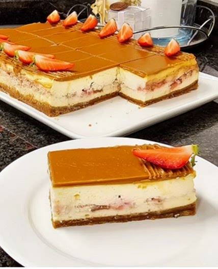 Biscoff Erdbeer Cheesecake! Dieses Rezept wirst du lieben! 🍰😍