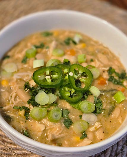 Roasted Tomatillo White Chili