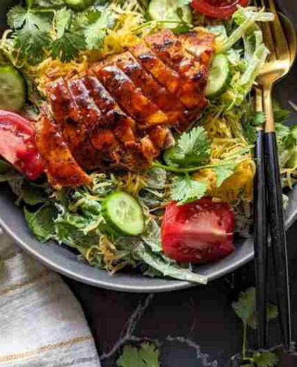 BBQ Chicken Salad with Homemade Ranch