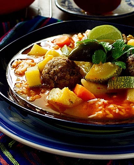 Albondigas Soup Made Vegetarian