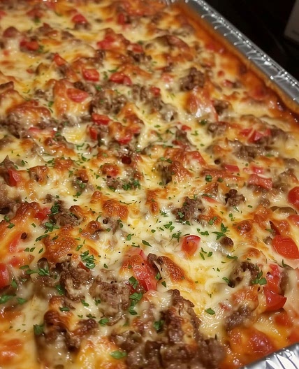 Baked philly cheese steak