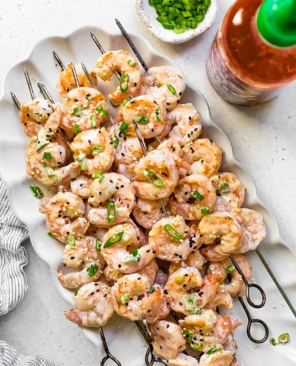 Bang Bang Shrimp Skewers
