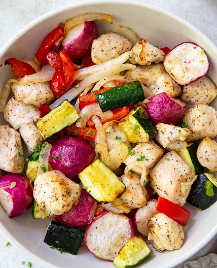 Air Fryer Chicken and Veggies