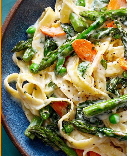Vegetable Fettucine Alfredo
