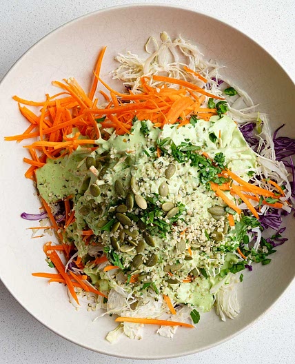 Creamy Red Cabbage Coleslaw (No Mayo)