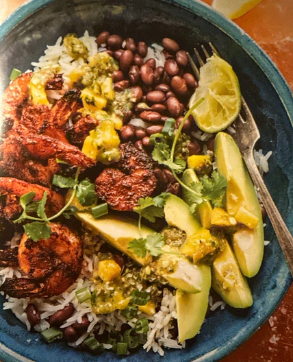 Jerk Shrimp & Mango Salsa Rice Bowls