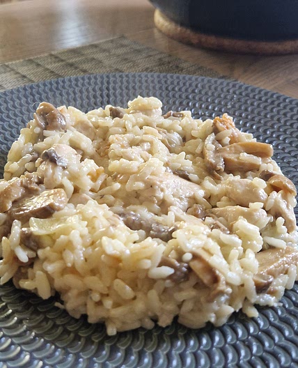 Risotto poulet & champignons