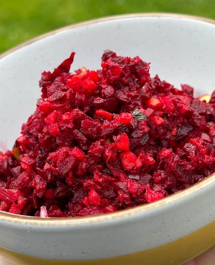 Beetroot Salad with Apple and Carrot