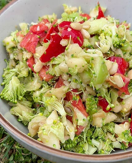 Crunchy Broccoli Salad with Honey Mustard Dressing