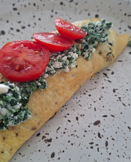 Omelette - Ricotta and spinach