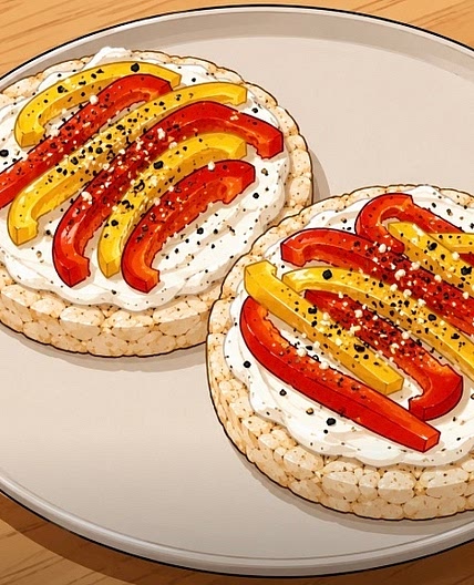 Savoury Goat Cheese Rice Cakes