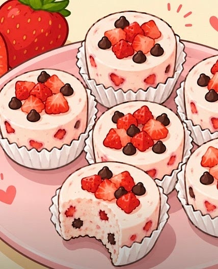 🍫 Frozen Chocolate Strawberry Cheesecake Bites