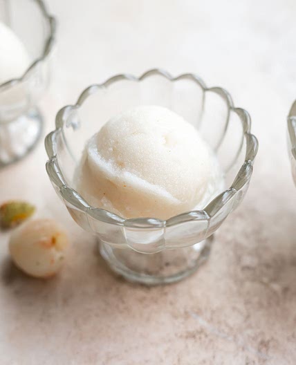 Refreshing Lychee Sorbet