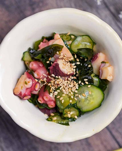 Japanese Octopus Salad (Tako to Kyuri no Sunomono)