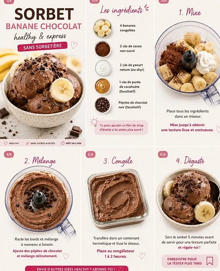 Glace au chocolat sans sorbetière (vegan)
