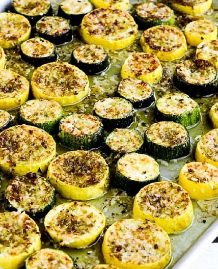 Summer Squash with Pesto and Parmesan