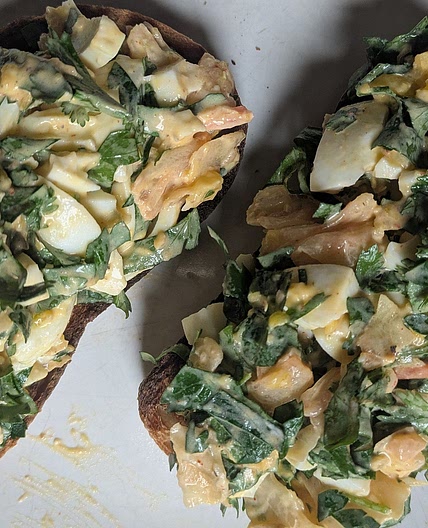Herby Kimchi Egg Salad
