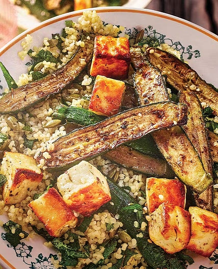 Baby Courgette & Halloumi Salad