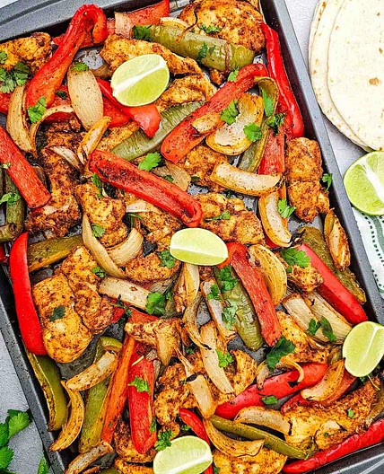 Sheet Pan Chicken Fajitas