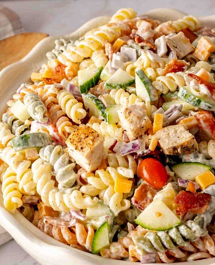 Chicken Bacon Ranch Pasta Salad