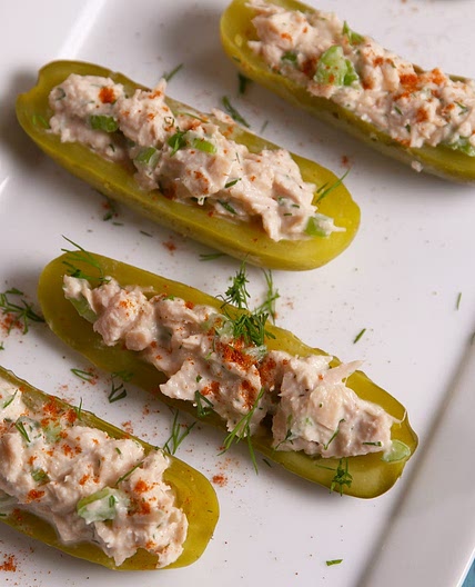Tuna Salad Pickle Boats