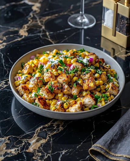 High Protein Chicken Street Corn Salad