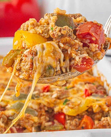 Easy Stuffed Pepper Casserole