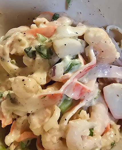 Sea food Salad creamy spicy