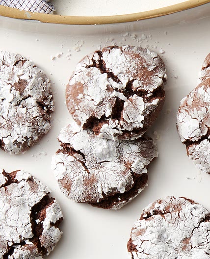 Cake Mix Fudge Crinkle Cookies