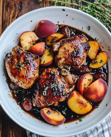 Balsamic Peach Mango Chicken