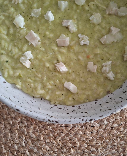 Risotto - Zucchini, goat cheese and almonds