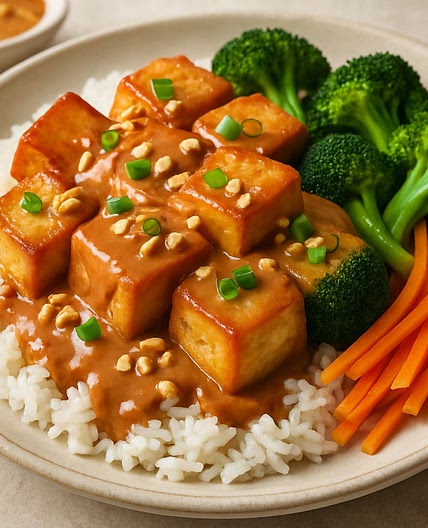Tofu w/ Thai Peanut Sauce