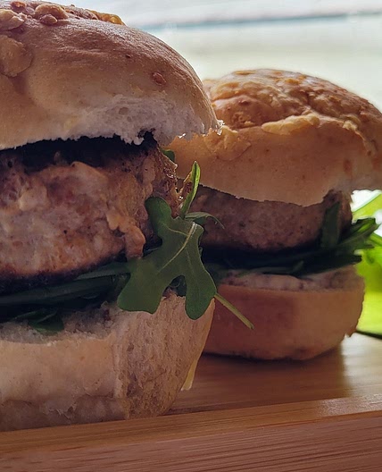 Juicy Pork Burgers with Apple and Sage