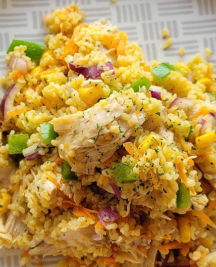 Poached Chicken and Bulgur Wheat Salad