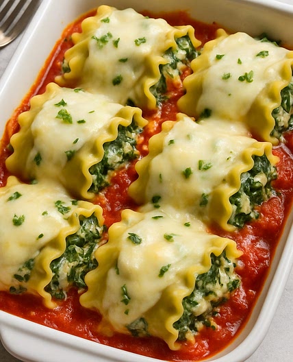 Spinach Lasagna Rolls