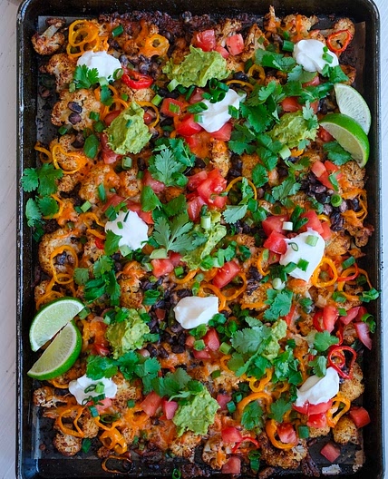 Loaded Cauliflower Nachos